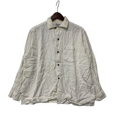 eskandar リネン100% シャツ 麻 ホワイト オーバーサイズ シワ加工
