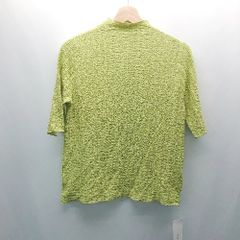 ◇ ◎ ●未使用● A de a.v.v ハイネック ストレッチ素材 シャーリング 五分丈 カットソー サイズF グリーン レディース E 【1310050036379】