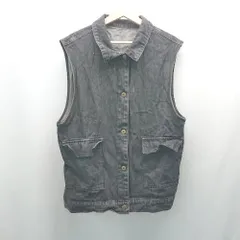 ◇ apres jour mignon ボタン 薄手 カジュアル シンプル オシャレ ノースリーブ デニムベスト サイズF グレー レディース E  【1310130003437】のサムネイル