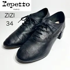 美品 Repetto レペット Zizi ジジ 本革 オックスフォードシューズ 34 ブラック