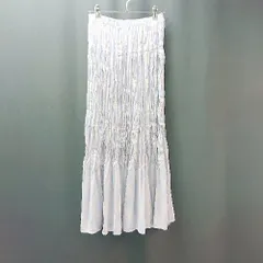 ◇ UNIQLO ユニクロ INES DE LA FRESSANGEコラボ 総柄 おしゃれ ロング プリーツ スカート サイズM パープル レディース E  【1310130013030】
