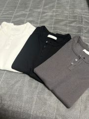 B.BALLSY ボールジーブラザーズ ルーズヘンリーネックワッフルティー2