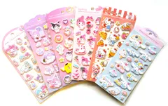 【全6種コンプ】サンリオ ジュエルマシュマロステッカーズ セット キティ マイメロ クロミ シナモロール 正規品