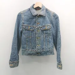 ◇ Lee フロントボタン カジュアル 秋冬 かわいい シンプル 長袖 デニムジャケット サイズ34 ブルー レディース E  【1310130036183】