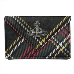 Vivienne Westwood ヴィヴィアンウエストウッド SAFFIANO PRINTED 5115002FW-S0022 三つ折り財布 小銭スナップ式 ENVELOPE BILLFORDN 302 CHELSEA TARTAN