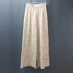 ◇ JUNOAH ジュノア ウエストゴム 薄手 ストレッチ カジュアル オシャレ シンプル パンツ サイズM ブラウン レディース E  【1310300004585】のサムネイル