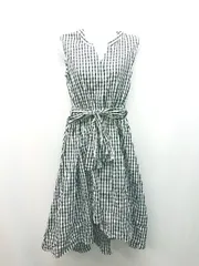 ◇ ◎ CECIL McBEE Vネック 夏向け フェミニン 大人 ノースリーブ ロング丈 ワンピース サイズM ブラック レディース E  【1310300013716】