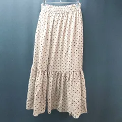 ◇ URBAN RESEARCH ROSSO カジュアル ウエストゴム ドット柄 ロング丈 フレア スカート サイズ36 ベージュ レディース E  【1310300019671】のサムネイル