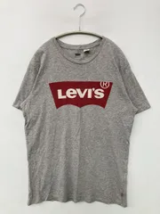 Levi's リーバイス Tシャツ/カットソー L グレー ブランドロゴ ミドル丈 半袖 クルーネック(丸首)