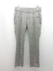 ◇ qualite カリテ ワンタック 裏地 チェック柄 起毛 カジュアル ストレッチ パンツ 表記なし グレー レディース E  【1310300049111】のサムネイル