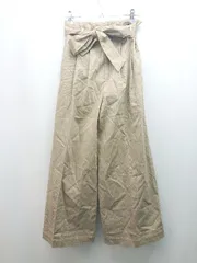 ◇ ◎ Andemiu アンデミュウ ウエストゴム ツータック 薄手 カジュアル オシャレ パンツ サイズM ブラウン レディース E  【1310300048916】のサムネイル