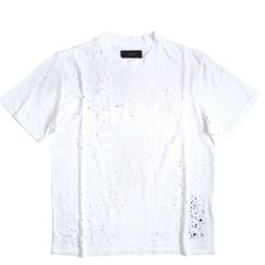 AMIRI ショットガンTシャツ 白 ダメージ加工 ロゴT 正規品 - メルカリ
