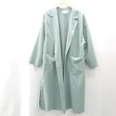 ■ Donoban ドノバン キレイめ サイドスリット ロング丈 長袖 コート サイズＭ グリーン レディース E  【1401220003304】のサムネイル