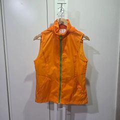 エルエルビーン ナイロン ベスト オレンジ アメリカ古着 裏地フリース