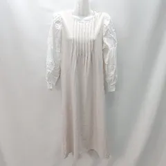 ◇ girlydoll ガーリードール 切り替え シンプル 長袖 ひざ下 ワンピース サイズF アイボリー ベージュ系 レディース E  【1402200016291】のサムネイル