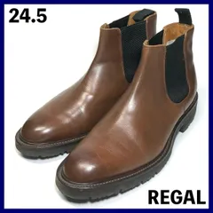 REGAL 24.5cm サイドゴアブーツ 29R 茶 ブラウン メンズ リーガル 革靴 本革 レザーシューズ