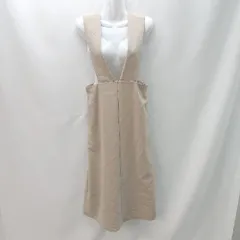 ◇ OPAQUE.CLIP ジャンパースカート バックジップあり - ロング丈 ワンピース サイズS ベージュ レディース E  【1402200019810】のサムネイル