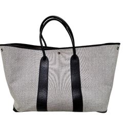 HERMES エルメス ガーデンパーティ TGM グレー 大容量 トワルアッシュ