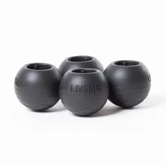 LIVSMA《つけたまま収納できる》ヘリノックス用 アウトドアチェア 脚 カバー チェアワン チェアツー 対応 直径 45mm (ブラック) 1セット(計4個入り) [1セット(計4個入り)]のサムネイル