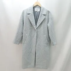 ◇ NATURAL BEAUTY BASIC スナップボタン バックスリット 長袖 チェスターコート サイズS アイスブルー系 レディース E  【1402200020441】のサムネイル