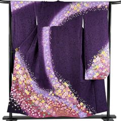 振袖 金彩 銀通し 紋意匠 桜 身丈176cm トールサイズ HKT057 - メルカリ