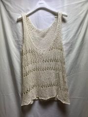 00s vintage 透かし編み 変形ニットベスト フェアリーグランジ 亜熱帯