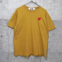 PLAYコムデギャルソン/スモールハートTシャツMメンズ オレンジ - メルカリ