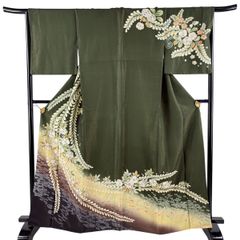訪問着 金彩 絞り 辻ヶ花 四季の花々 正絹 HKT031 - メルカリ