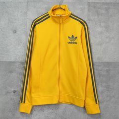 adidas イエロー ジップアップジャージ - メルカリ