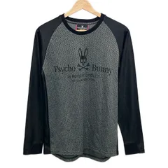 PsychoBunny(サイコバニー) 長袖Tシャツ サイズS メンズ美品  - 黒×グレー クルーネックのサムネイル
