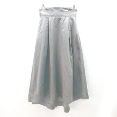 ◇ MURUA ムルーア サテン系 サイドジップ ウエストバックゴム ロング丈 フレア スカート サイズF グレ－系 レディース E  【1402280008582】のサムネイル