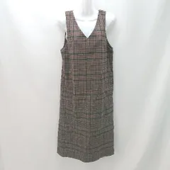 ◇ SENSE OF PLACE バックジップ バックスリット キャミソール ひざ丈 ワンピース サイズ38 ブラウン レディース E  【1402280008407】