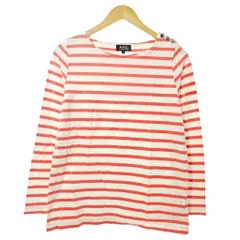 アーペーセー A.P.C. 21SS バスクシャツ カットソー ボーダー 長袖 ボートネック S ピンク 白 23213-1-90941 1022のサムネイル