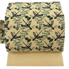 逸品]城間永順 琉球紅型 鬼しぼちりめん 正絹開き名古屋帯 - メルカリ