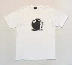 STUSSY 8ボール インターナショナル デザイン 半袖 Tシャツ 白