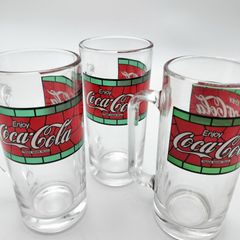 Coca-Cola グラス 3個セット レトロデザイン - メルカリ