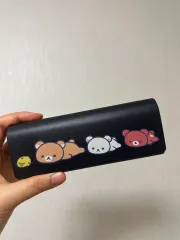 かわいいリラックマ メガネケース ブラック 黒