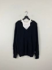 最終値下げ】 alexanderwang 半袖ニットクロップド丈 ネイビー - メルカリ