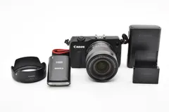 Canon EOS M ミラーレスカメラ 18-55mmストロボ90ex ☆美品☆ キヤノン CANON EOS M ブラック 18-55MM 90EXストロボ付き