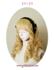 ゴスロリ背広店 スリム ヘッドドレス - ブラック