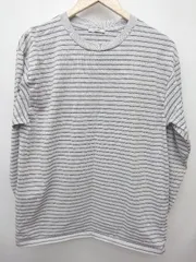 ◇ BAYFLOW ベイフロー ボーダー カジュアル 長袖 Tシャツ カットソー サイズ4 グレー メンズ P  【1406110028207】
