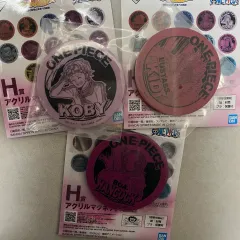 一番くじ ONE PIECE ジョジョの奇妙な冒険 H賞 麻 マグネット ハンコック キッド コービー 3点 まとめ