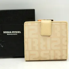 ソニアリキエル 二つ折り財布 ロゴ がま口 小銭入れあり ウォレット ブランド レディース ベージュ Sonia Rykiel 【中古】のサムネイル