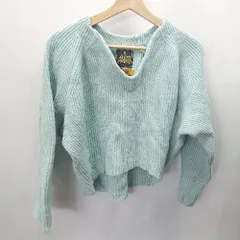 ◇ URBAN RESEARCH ROSSO アーバンリサーチ ロッソ 長袖 ニット サイズFree ブルーグリーン レディース E  【1406180074135】