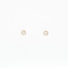 モナトリエ K10 YG 一粒ダイヤピアス DALE - メルカリ