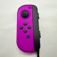 【動作確認済み】ニンテンドースイッチ ジョイコン Joy-Con L 左 ネオンパープル 黒 ストラップ付き 任天堂 純正 コントローラー