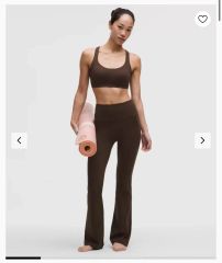 美品】lululemon フレアパンツ Asia Fit ブラウンS - メルカリ