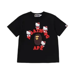 A BATHING APE x Sanrio hello kitty(ハローキティ) キャラクターズ Tシャツ ブラック M