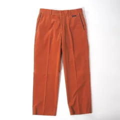 ◎エルメス HERMES レザートリム コーデュロイ スラックス パンツ トラウザー 44 52相当 オレンジ メンズ 正規品 6-ZC018のサムネイル