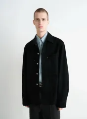 46 ルメール 25FW ワークウェア オーバーサイズシャツ ジャケット ブラックのサムネイル